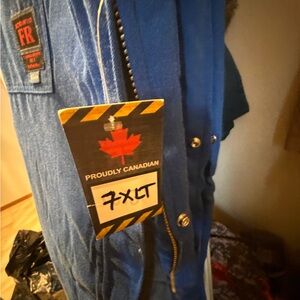 Blue Work Jacket with FR Patch